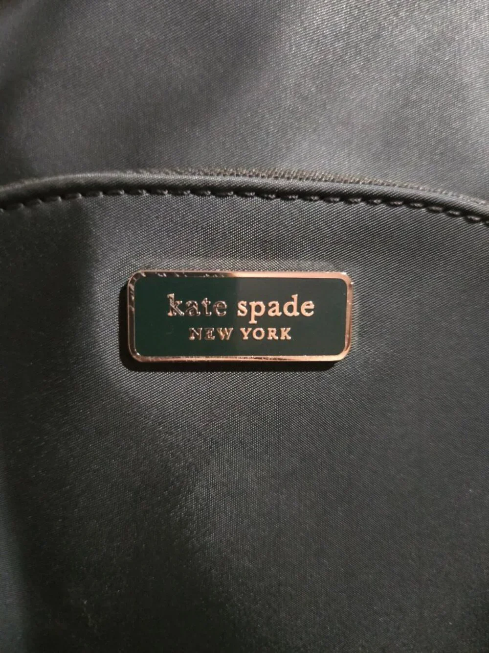Kate Spade Olive Green Nylon Mini Backpack Gold Tone Hardware